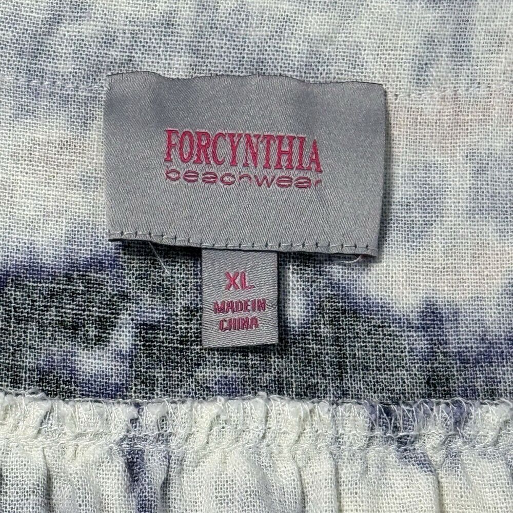 FOR CYNTHIA Beachwear Linen Blend Tie Dye Dress | XL | - Picture 6 of 6